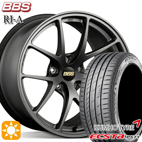 225/40R18 92W XL クムホ エクスタ PS71 BBS RI-A マットグレイ（MGR） 18インチ 7.5J 5H114.3 サマータイヤホイールセット