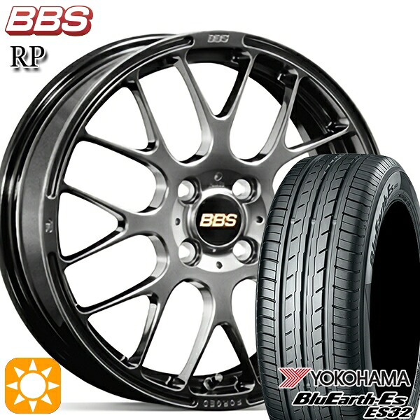 4/10ﾎﾟｲﾝﾄ10倍★タフト 165/65R15 81S ヨコハマ ブルーアース ES32 BBS RP ダイヤモンドブラック（DB） 15インチ 4.5J 4H100 サマータイヤホイールセット