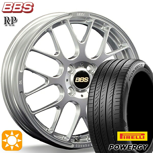 マツダ2 ノート 195/55R16 87V ピレリ パワジー BBS RP ダイヤモンドシルバー(DS) 16インチ 6.5J 4H100 サマータイヤホイールセット|タイヤホイール激安王国