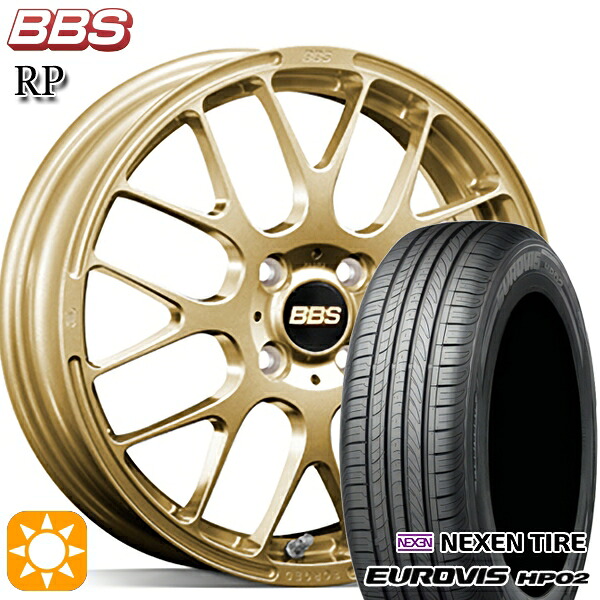 185/65R15 ネクセン ロードストーン ユーロビズ HP02 BBS RP ゴールド（GL） 15インチ 5.5J 4H100 サマータイヤホイールセット｜タイヤホイール激安王国