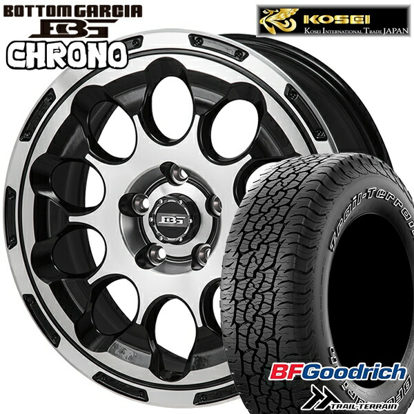 225/65R17 102T ORWL BFグッドリッチ トレールテレーン コーセイ ボトムガルシア クロノ ブラックポリッシュ 17インチ 7.0J 5H114.3 サマータイヤホイールセット|タイヤホイール激安王国