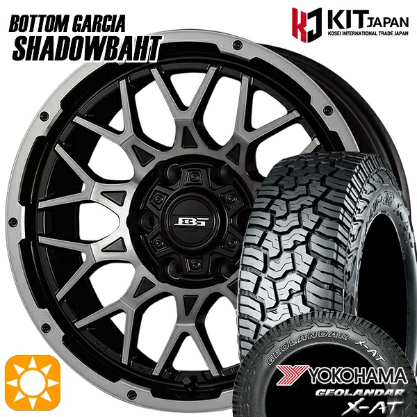 200系ハイエース 215/65R16 109/107Q ヨコハマ ジオランダー X-AT G016 OWL ボトムガルシア シャドウバーツ BKP/BC 16インチ 6.5J 6H139.7 +38 サマータイヤホイールセット｜タイヤホイール激安王国