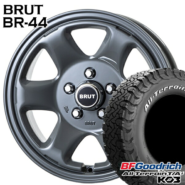 JEEPラングラー 265/70R17 118/115S RWL BFグッドリッチ オールテレーン T/A KO3 ブルート BR-44 コンクリート 17インチ 7.5J 5H127 サマータイヤホイールセット|タイヤホイール激安王国