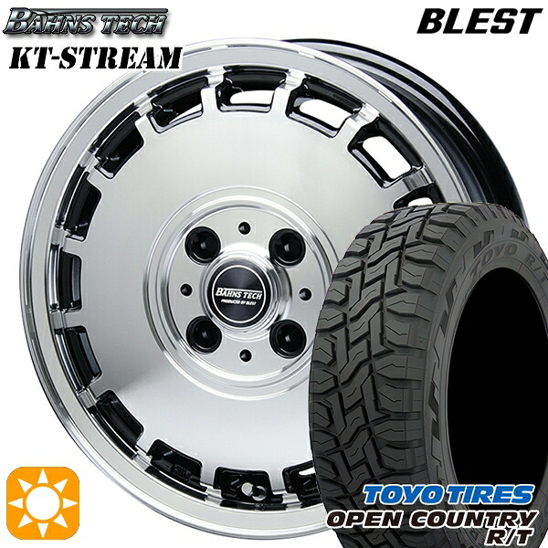 軽トラ軽バン用 145/80R12 80/78N LT トーヨー オープンカントリー R/T ブレスト バーンズテック KTストリーム ブラックポリッシュ 12インチ 新品サマータイヤホイール 4本セット 送料無料