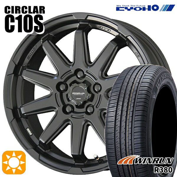 4/10ﾎﾟｲﾝﾄ10倍★C-HR カローラクロス 215/60R17 96V ウィンラン R380 KYOHO サーキュラー C10S マットブラック 17インチ 7.0J 5H114.3 サマータイヤホイールセット