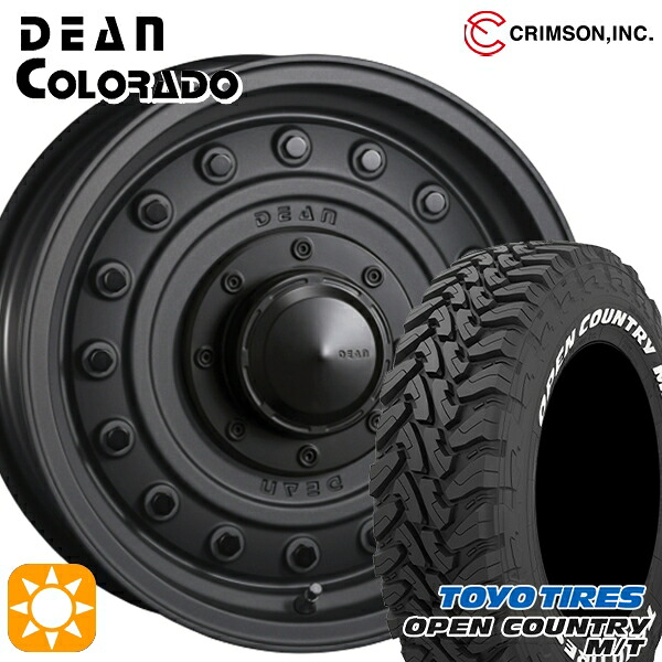 [5本セット]ジムニー LT225/75R16 103/100Q トーヨー オープンカントリー M/T クリムソン ディーン コロラド マットチャコールブラック 16インチ 5.5J 5H139.7 サマータイヤホイールセット｜タイヤホイール激安王国