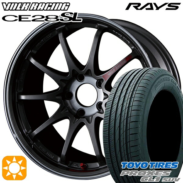 215/60R17 96H トーヨー プロクセス CL1 SUV RAYS ボルクレーシング CE28 SL PG 17インチ 7.5J 5H114.3 サマータイヤホイールセット