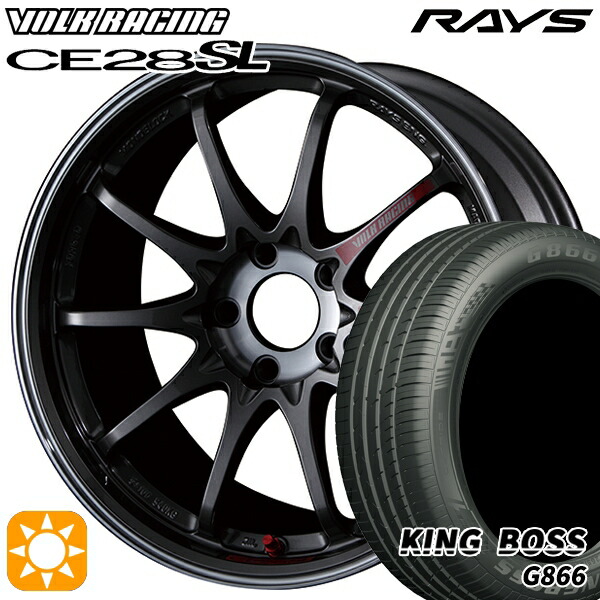 215/50R18 96W XL キングボス G866 RAYS ボルクレーシング CE28 SL PG 18インチ 8.0J 5H114.3 サマータイヤホイールセット