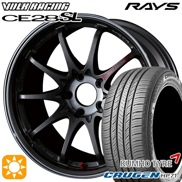 235/60R18 107V XL クムホ クルーゼン HP71 RAYS ボルクレーシング CE28 SL PG 18インチ 8.0J 5H114.3 サマータイヤホイールセット|タイヤホイール激安王国