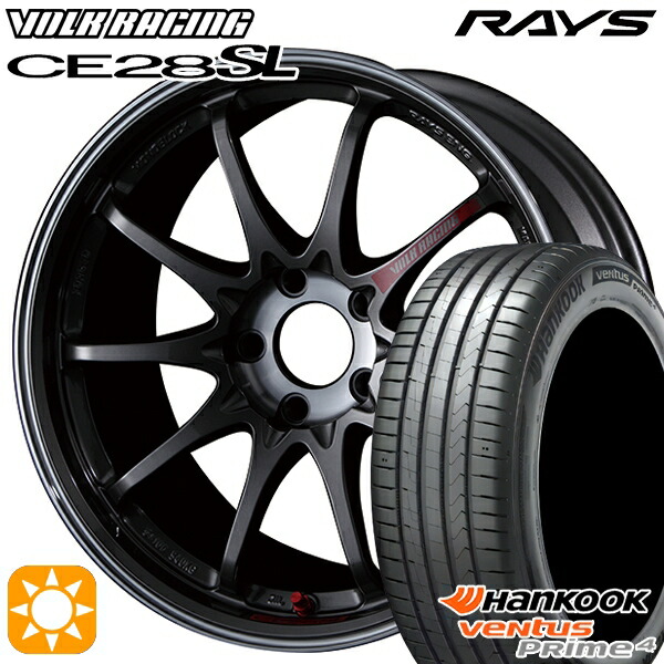225/60R17 99V ハンコック ベンタスプライム4 K135A RAYS ボルクレーシング CE28 SL PG 17インチ 7.5J 5H114.3 サマータイヤホイールセット