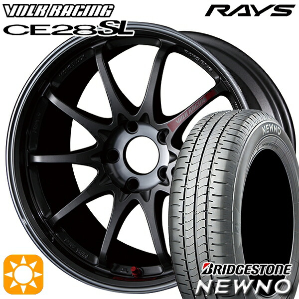 215/55R17 94V ブリヂストン ニューノ RAYS ボルクレーシング CE28 SL PG 17インチ 7.5J 5H114.3 サマータイヤホイールセット
