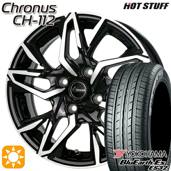 タンク ルーミー 165/65R14 79S ヨコハマ ブルーアース ES32 HotStuff ホットスタッフ クロノス CH112 14インチ 5.5J 4H100 サマータイヤホイールセット