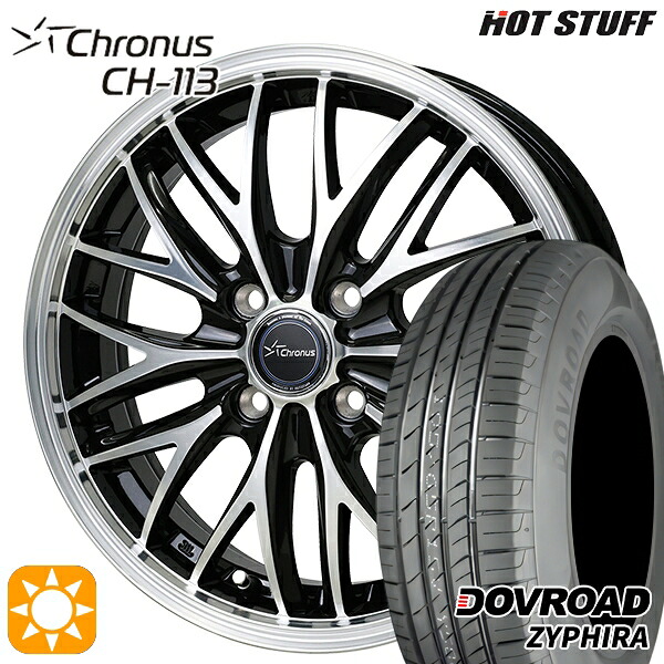 アクア デミオ 195/55R16 87V DOVROAD ザイファイラ HotStuff ホットスタッフ クロノス CH113 16インチ 6.0J 4H100 サマータイヤホイールセット｜タイヤホイール激安王国