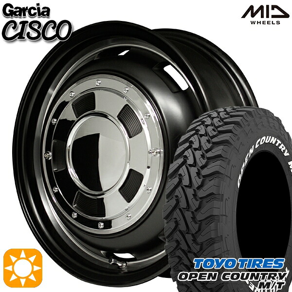 [5本セット]ジムニーシエラ LT225/75R16 103/100Q トーヨー オープンカントリー M/T MID ガルシアシスコ SBV 16インチ 6.0J 5H139.7 サマータイヤホイールセット