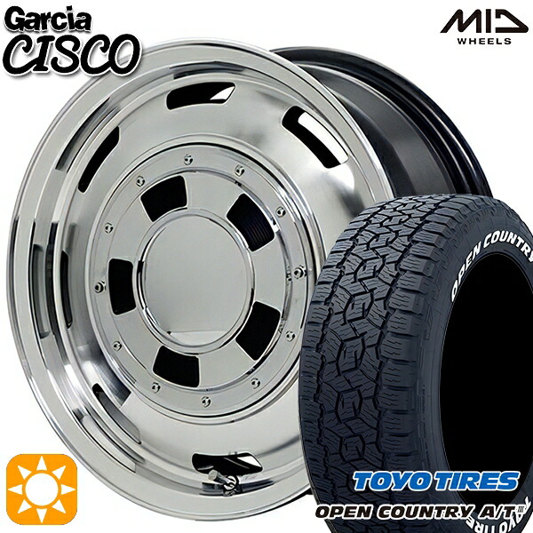 285/70R17 116/113Q トーヨー オープンカントリーA/T3 ホワイトレター MID ガルシアシスコ MGP 17インチ 8.0J 6H139.7 サマータイヤホイールセット｜タイヤホイール激安王国