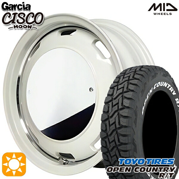 4/10ポイント10倍★155/65R14 75Q WL トーヨー オープンカントリー R/T ホワイトレター MID ガルシアシスコムーン ホワイト 14インチ 4.5J 4H100 サマータイヤホイールセット