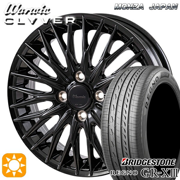 165/65R15 81H ブリヂストン レグノ GRX3 MONZA ワーウィック クライヴァー GBK 15インチ 4.5J 4H100 サマータイヤホイールセット｜タイヤホイール激安王国