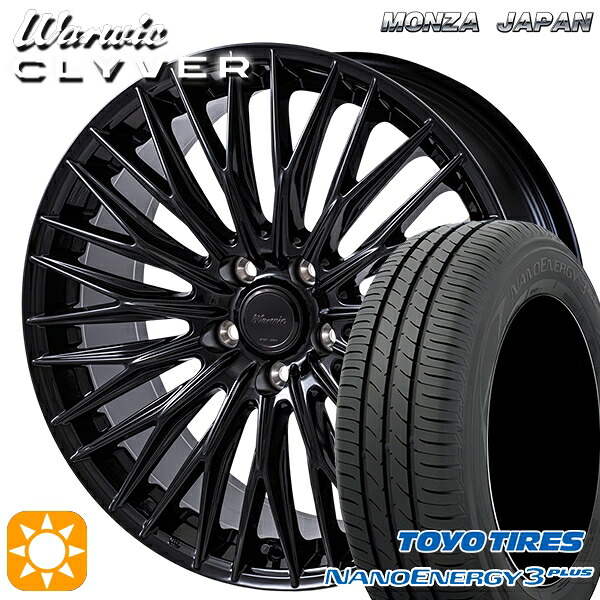 215/40R18 85W トーヨー ナノエナジー3プラス MONZA ワーウィック クライヴァー GBK 18インチ 7.5J 5H114.3 サマータイヤホイールセット