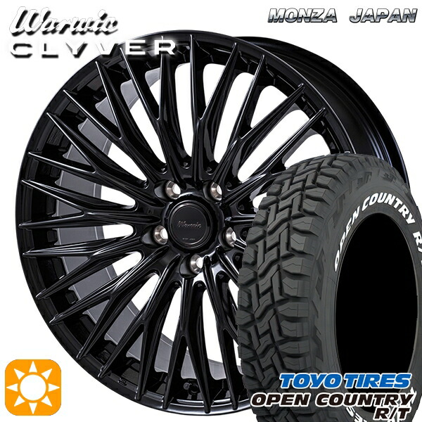 225/60R18 100Q トーヨー オープンカントリー R/T ホワイトレター MONZA ワーウィック クライヴァー GBK 18インチ 7.0J 5H114.3 サマータイヤホイールセット