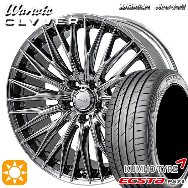 225/45R18 95W XL クムホ エクスタ PS71 MONZA ワーウィック クライヴァー SPT 18インチ 7.5J 5H114.3 サマータイヤホイールセット