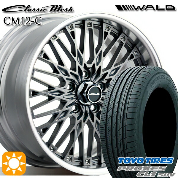 225/45R19 96W トーヨー プロクセス CL1 SUV WALD クラシックメッシュ 2P CM12-C チタニウムシルバー 19インチ 8.0J 5H114.3 サマータイヤホイールセット