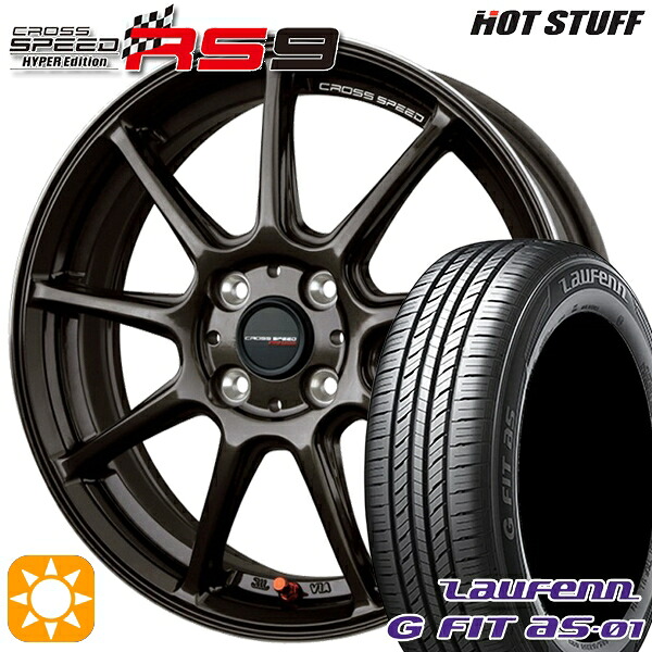 マツダ2 ノート 195/55R16 87V ラウフェン G FIT as-01 LH42 HotStuff ホットスタッフ クロススピード RS9 GGM 16インチ 6.0J 4H100 サマータイヤホイールセット