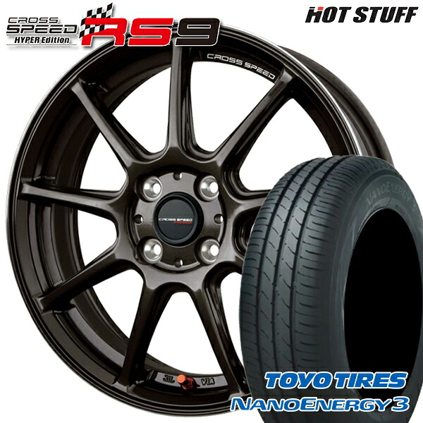 エブリィワゴン 165/60R14 75H トーヨー ナノエナジー3 HotStuff ホットスタッフ クロススピード RS9 GGM 14インチ 4.5J 4H100 サマータイヤホイールセット｜タイヤホイール激安王国 55,620円