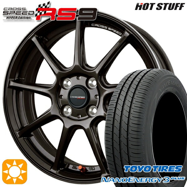 205/60R16 92H トーヨー ナノエナジー3プラス HotStuff ホットスタッフ クロススピード RS9 GGM 16インチ 6.0J 4H100 サマータイヤホイールセット 70,730円