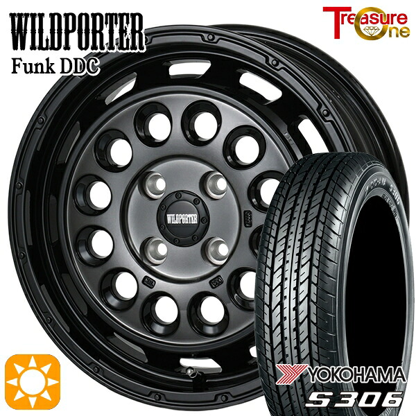 4/20ﾎﾟｲﾝﾄ10倍★155/65R14 75S ヨコハマ S306 トレジャーワン ワイルドポーターファンク DDC BP/BC 14インチ 4.5J 4H100 サマータイヤホイールセット