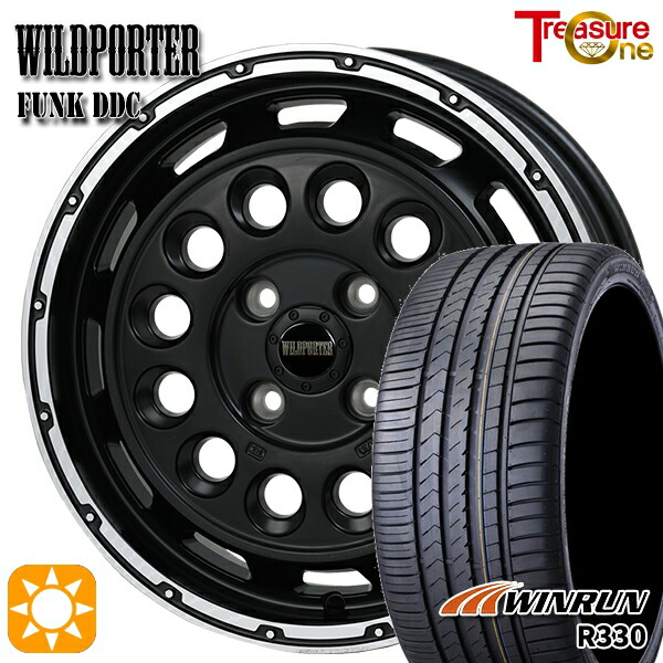 165/55R14 72H ウィンラン R330 トレジャーワン ワイルドポーターファンク DDC MB/RP 14インチ 4.5J 4H100 サマータイヤホイールセット