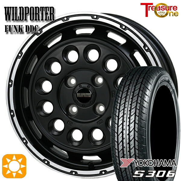 4/20ﾎﾟｲﾝﾄ10倍★155/65R14 75S ヨコハマ S306 トレジャーワン ワイルドポーターファンク DDC MB/RP 14インチ 4.5J 4H100 サマータイヤホイールセット