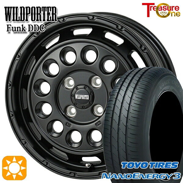 エブリィワゴン 165/60R14 75H トーヨー ナノエナジー3 トレジャーワン ワイルドポーター ファンク DDC MBK 14インチ 4.5J 4H100 サマータイヤホイールセット