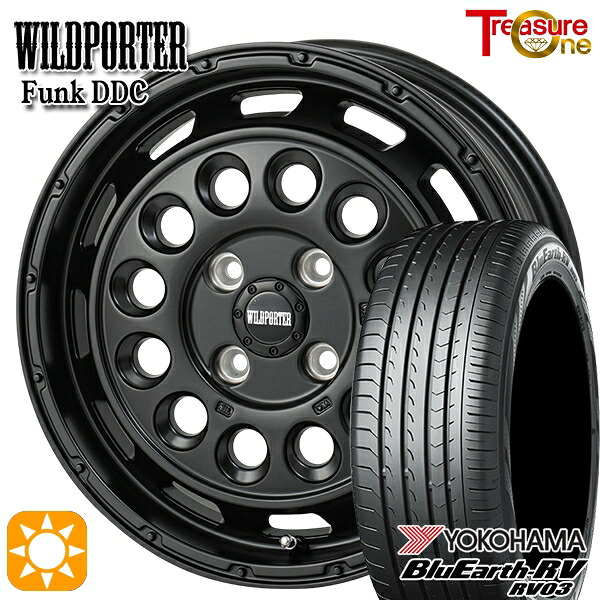 エブリィワゴン 165/60R14 75H ヨコハマ ブルーアース RV03 トレジャーワン ワイルドポーター ファンク DDC MBK 14インチ 4.5J 4H100 サマータイヤホイールセット|タイヤホイール激安王国