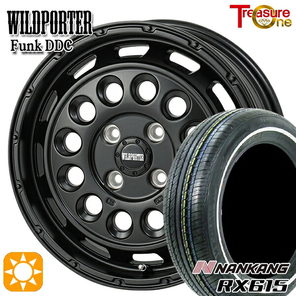 4/10ﾎﾟｲﾝﾄ10倍★155/65R14 ナンカン RX615 ホワイトリボン トレジャーワン ワイルドポーター ファンク DDC MBK 14インチ 4.5J 4H100 サマータイヤホイールセット