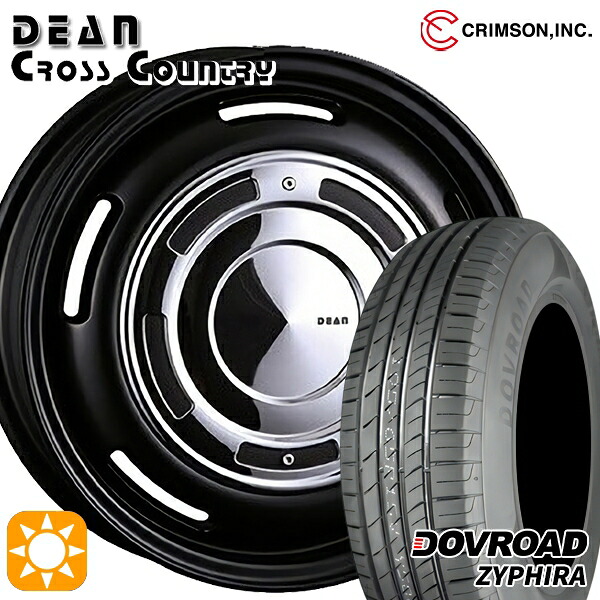 155/65R14 75T DOVROAD ザイファイラ クリムソン ディーン クロスカントリー マットブラック 14インチ 4.5J 4H100 サマータイヤホイールセット|タイヤホイール激安王国