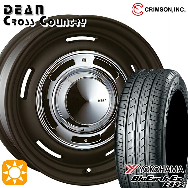 225/50R17 94V ヨコハマ ブルーアース ES32 クリムソン ディーン クロスカントリー マットブラック 17インチ 7.0J 5H114.3 サマータイヤホイールセット|タイヤホイール激安王国