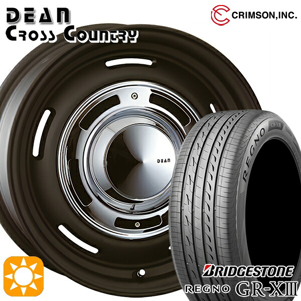 エスクァイア セレナ 205/50R17 89V ブリヂストン レグノ GRX3 クリムソン ディーン クロスカントリー マットブラック 17インチ 7.0J 5H114.3 サマータイヤホイールセット|タイヤホイール激安王国
