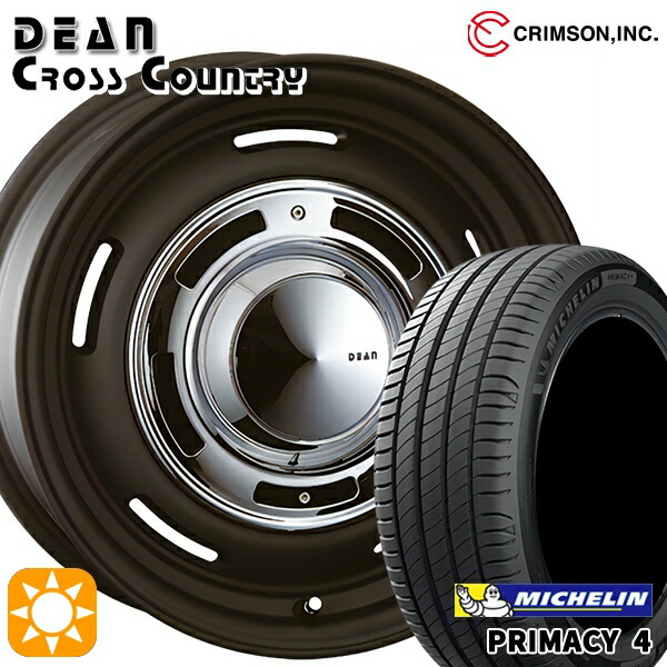 195/60R16 93V XL ミシュラン プライマシー4 クリムソン ディーン クロスカントリー マットブラック 16インチ 6.5J 5H114.3 サマータイヤホイールセット