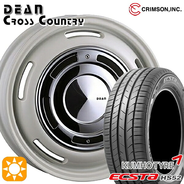 マツダ2 ノート 195/55R16 87V クムホ エクスタ HS52 クリムソン ディーン クロスカントリー ホワイト 16インチ 6.0J 4H100 サマータイヤホイールセット｜タイヤホイール激安王国