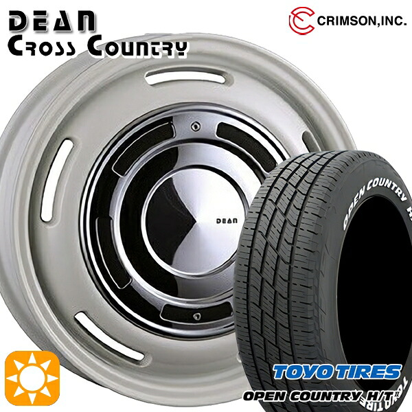フィット アクア 185/60R15 84H トーヨー オープンカントリー H/T2 WL クリムソン ディーン クロスカントリー ホワイト 15インチ 6.0J 4H100 サマータイヤホイールセット