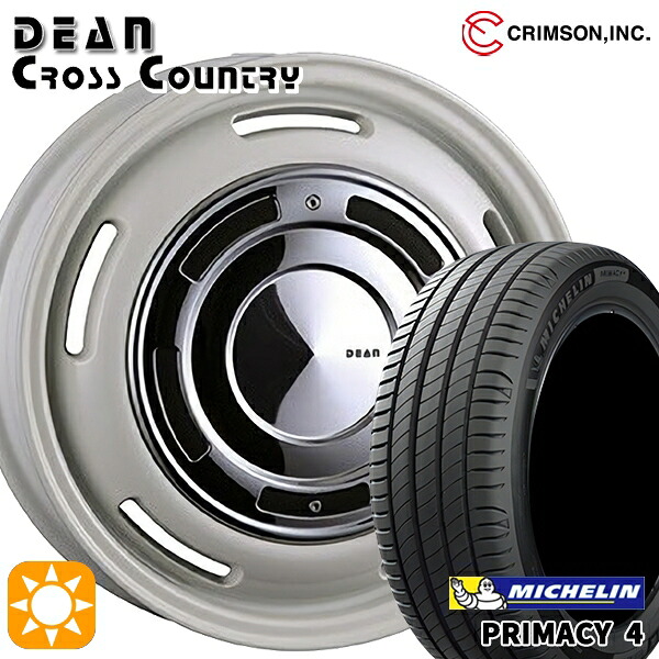 フィット アクア 185/60R15 88H XL ミシュラン プライマシー4 クリムソン ディーン クロスカントリー ホワイト 15インチ 6.0J 4H100 サマータイヤホイールセット｜タイヤホイール激安王国