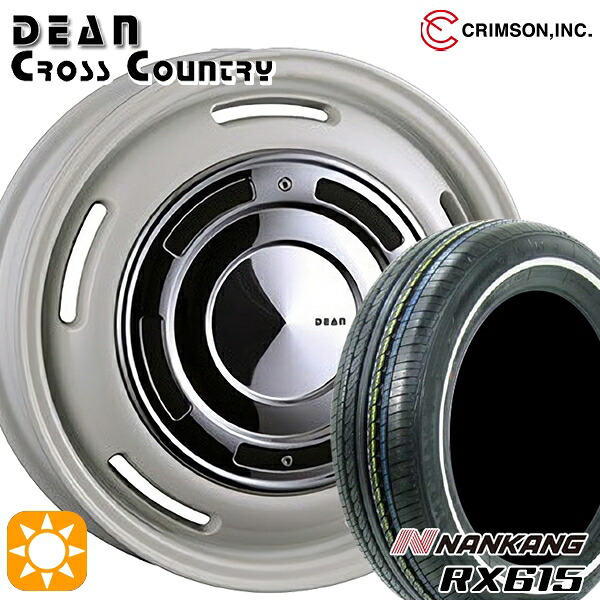 155/65R14 ナンカン RX615 ホワイトリボン クリムソン ディーン クロスカントリー マーガレットホワイト 14インチ 4.5J 4H100 サマータイヤホイールセット