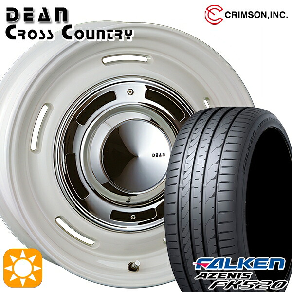 アイシス ノア 215/45R17 91Y XL ファルケン アゼニス FK520 クリムソン ディーン クロスカントリー ホワイト 17インチ 7.0J 5H114.3 サマータイヤホイールセット|タイヤホイール激安王国