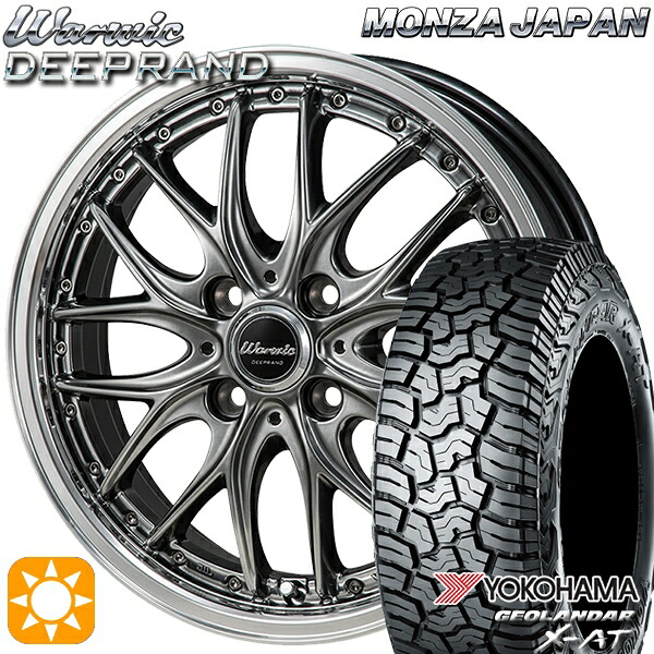 LT215/70R16 100/97Q ヨコハマ ジオランダー X-AT G016 モンツァ ワーウィック ディープランド 16インチ 6.0J 4H100 サマータイヤホイールセット