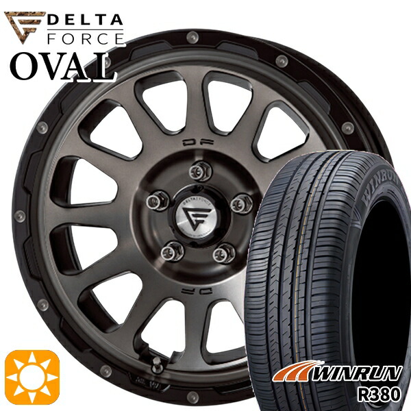 C-HR カローラクロス 215/60R17 96V ウィンラン R380 デルタフォース オーバル マットスモークポリッシュ 17インチ 7.0J 5H114.3 サマータイヤホイールセット