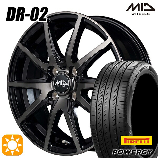マツダ2 ノート 195/55R16 87V ピレリ パワジー MID DR02 BPC 16インチ 6.0J 4H100 サマータイヤホイールセット｜タイヤホイール激安王国