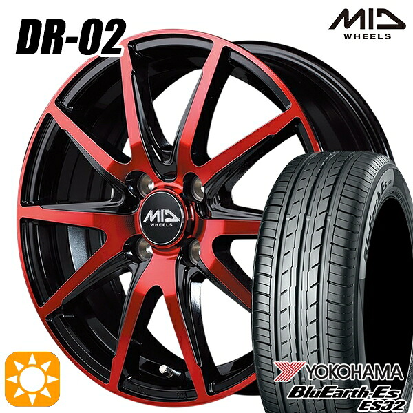4/10ﾎﾟｲﾝﾄ10倍★タフト 165/65R15 81S ヨコハマ ブルーアース ES32 MID DR02 BPR 15インチ 4.5J 4H100 サマータイヤホイールセット