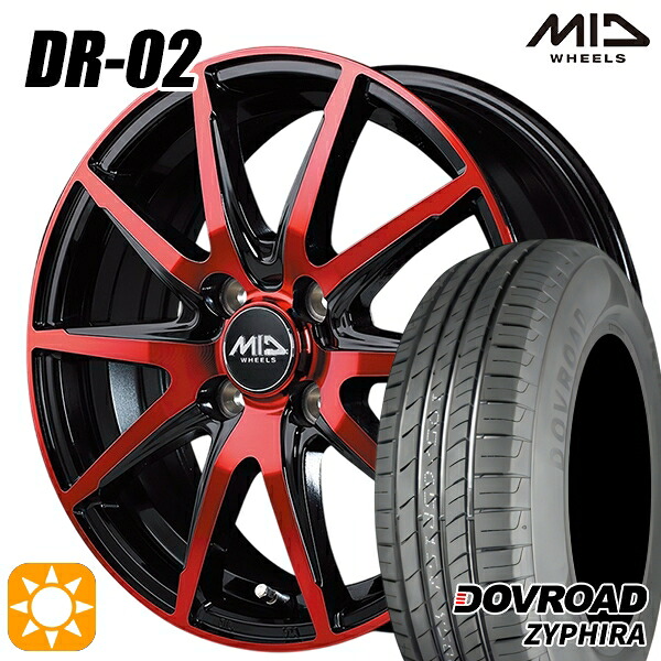 エブリィワゴン 165/60R14 75H DOVROAD ザイファイラ MID DR02 BPR 14インチ 4.5J 4H100 サマータイヤホイールセット