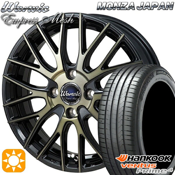 195/50R16 88V XL ハンコック ベンタスプライム4 K135 モンツァ ワーウィック エンプレスメッシュ ブラッククリア/ポリッシュ 16インチ 6.0J 4H100 サマータイヤホイールセット
