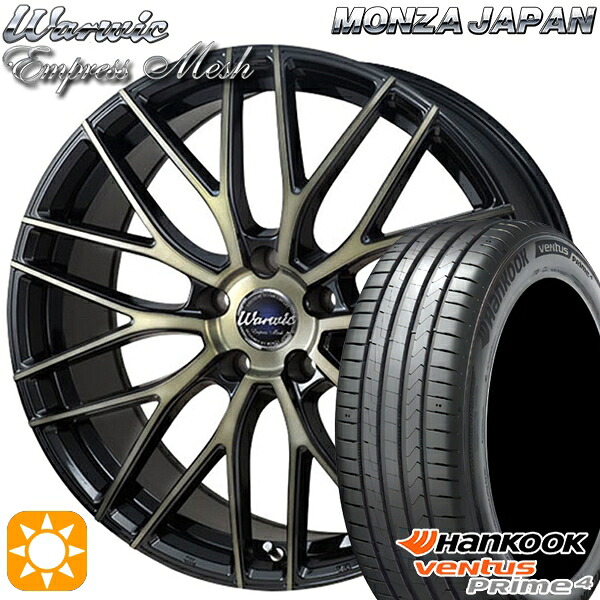215/60R17 96V ハンコック ベンタスプライム4 K135A モンツァ ワーウィック エンプレスメッシュ ブラッククリア/ポリッシュ 17インチ 7.0J 5H114.3 サマータイヤホイールセット